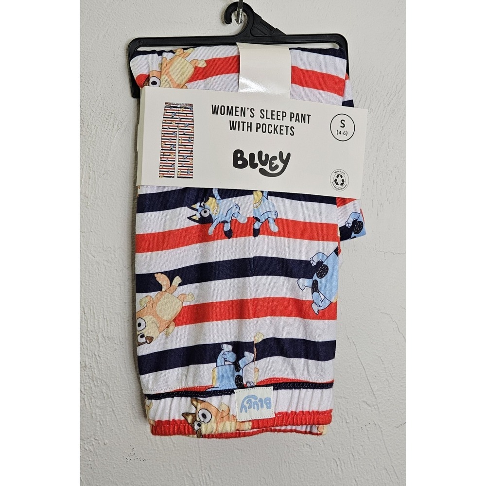 NEW w/Tags Bluey Women's Sleep Pajama Pants With Pockets Size Small (4-6)